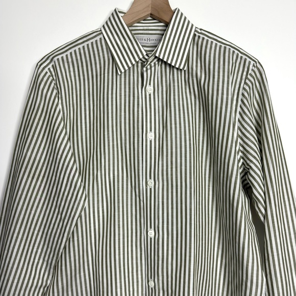 GIEVES & HAWKES Cotton Linen Striped Shirt - Picture 2 of 8